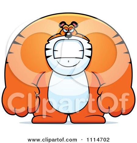 Clipart Angry Buff Tiger - Royalty Free Vector Illustration by Cory Thoman