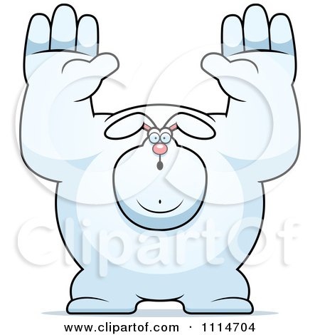Clipart Buff Rabbit Giving Up - Royalty Free Vector Illustration by Cory Thoman