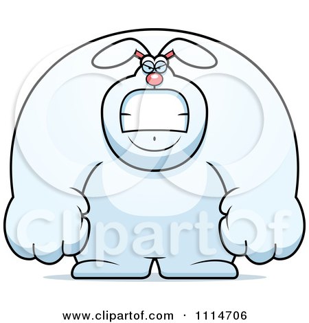 Clipart Angry Buff Rabbit - Royalty Free Vector Illustration by Cory Thoman