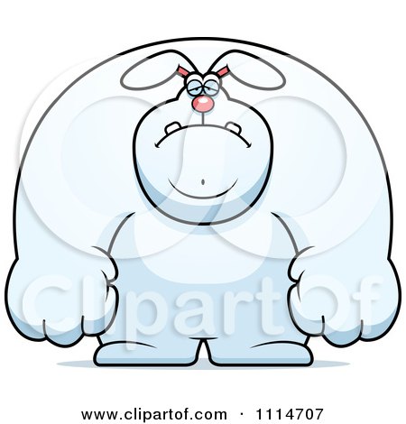 Clipart Depressed Buff Rabbit - Royalty Free Vector Illustration by Cory Thoman