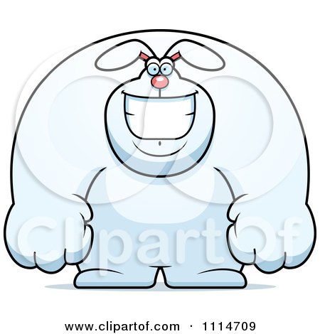 Clipart Happy Buff Rabbit Smiling - Royalty Free Vector Illustration by Cory Thoman