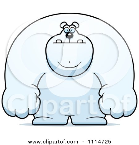 Clipart Buff Polar Bear - Royalty Free Vector Illustration by Cory Thoman