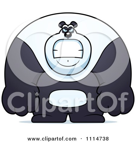 Clipart Angry Buff Panda - Royalty Free Vector Illustration by Cory Thoman