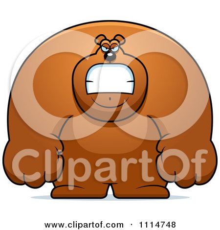 Clipart Angry Buff Bear - Royalty Free Vector Illustration by Cory Thoman