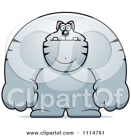 Clipart Buff Gray Cat - Royalty Free Vector Illustration by Cory Thoman