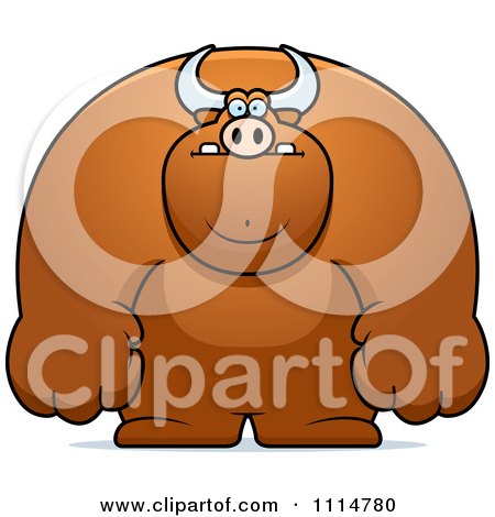 Clipart Buff Bull - Royalty Free Vector Illustration by Cory Thoman