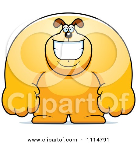 Clipart Happy Buff Dog Smiling - Royalty Free Vector Illustration by Cory Thoman