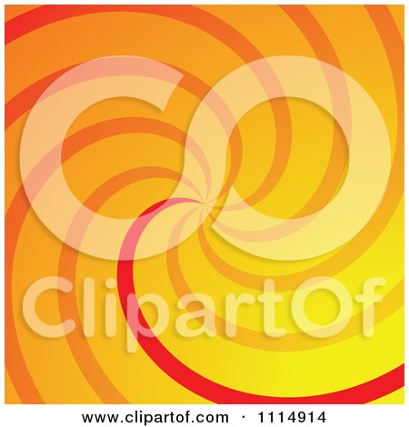 Clipart Retro Orange Swirl Background 2 - Royalty Free Vector Illustration by dero