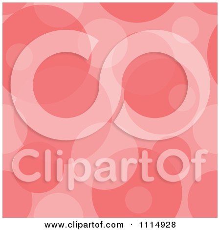 Clipart Seamless Red Bubble Or Circle Background Pattern - Royalty Free Vector Illustration by dero