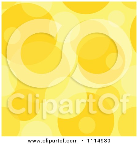 Clipart Seamless Yellow Bubble Or Circle Background Pattern - Royalty Free Vector Illustration by dero
