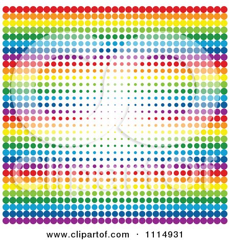 Clipart Rainbow Halftone Dot Background 1 - Royalty Free Vector Illustration by dero