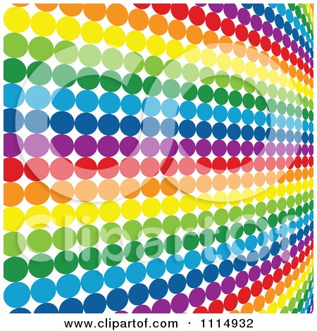 Clipart Rainbow Halftone Dot Background 2 - Royalty Free Vector Illustration by dero