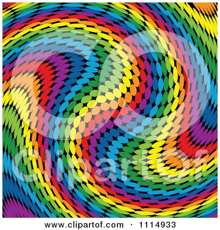 Clipart Rainbow Swirl Background - Royalty Free Vector Illustration by dero