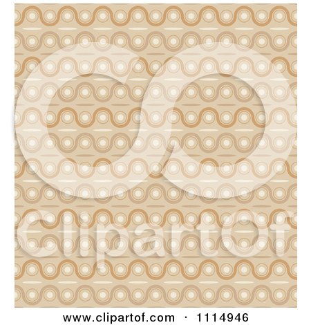 Clipart Seamless Tan Wave Background Pattern - Royalty Free Vector Illustration by dero