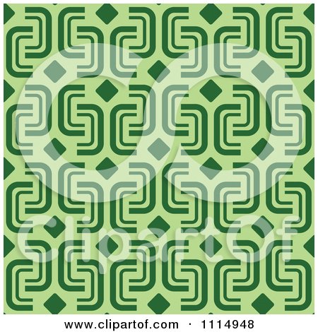 Clipart Seamless Green Background Pattern - Royalty Free Vector Illustration by dero