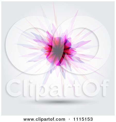 Clipart Abstract Pink And Purple Floral Burst Background - Royalty Free Vector Illustration by KJ Pargeter