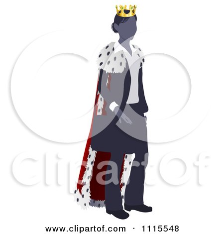 Clipart Business Woman Queen With A Robe And Crown - Royalty Free Vector Illustration by AtStockIllustration