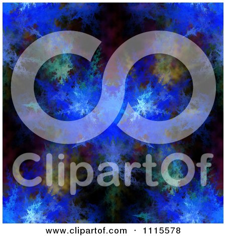 Clipart Blue Fractal Burst Background - Royalty Free Illustration by oboy
