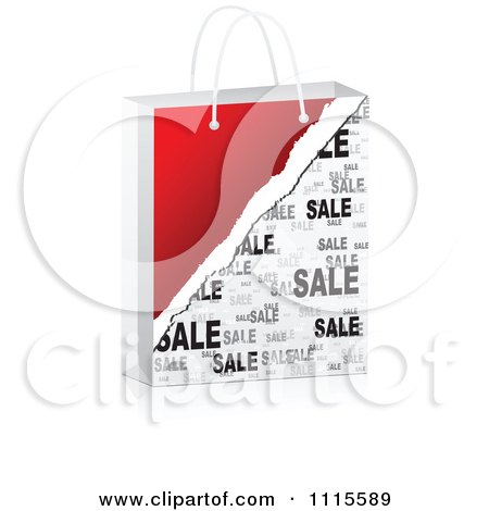 Clipart 3d Sales Shopping Bag - Royalty Free Vector Illustration by Andrei Marincas