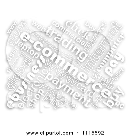Clipart 3d White E Commerce Word Collage - Royalty Free Vector Illustration by Andrei Marincas