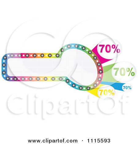 Clipart Colorful Seventy Percent Sales Banner - Royalty Free Vector Illustration by Andrei Marincas