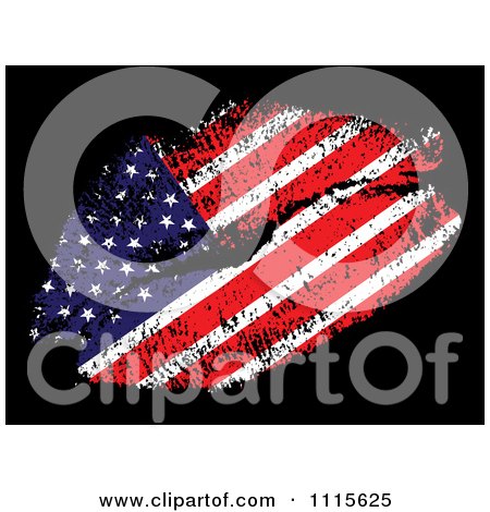 Clipart American Flag Kiss - Royalty Free Vector Illustration by Andrei Marincas