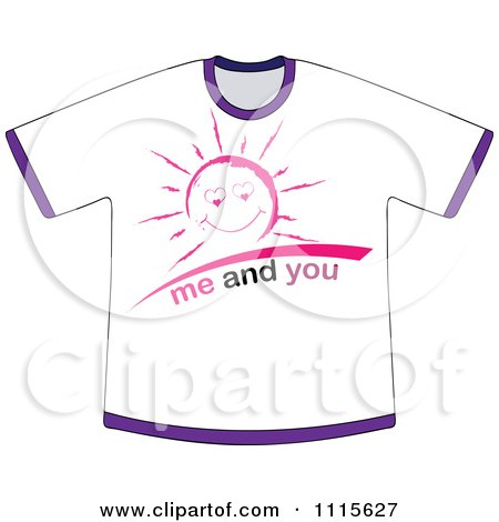 Clipart White Me And You Sun Shirt - Royalty Free Vector Illustration by Andrei Marincas