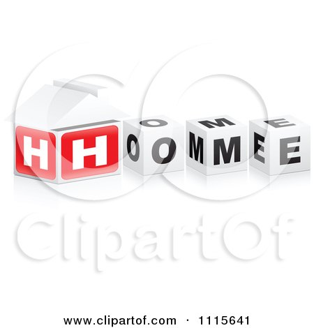 Clipart Boxes Forming The Word HOME - Royalty Free Vector Illustration by Andrei Marincas