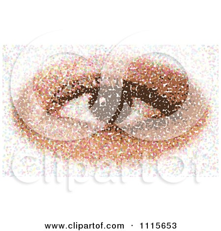 Clipart Eye Composed Of Colorful Dots - Royalty Free Vector Illustration by Andrei Marincas