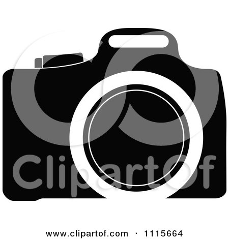 Clipart Black And White Camera - Royalty Free Vector Illustration by Andrei Marincas