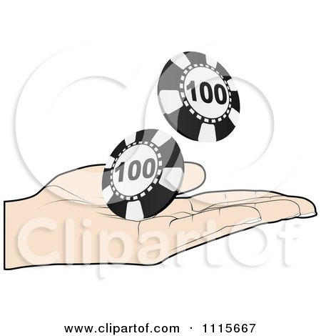 Clipart Poker Player Tossing Chips - Royalty Free Vector Illustration by Andrei Marincas