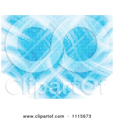Clipart Blue Wave Pixel Background - Royalty Free Vector Illustration by Andrei Marincas