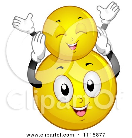 Clipart Happy Smiley Father Holding Up Its Child - Royalty Free Vector Illustration by BNP Design Studio