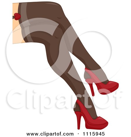 Clipart The Legs Of A Sexy Woman In Stockings And Heels - Royalty Free Vector Illustration by BNP Design Studio