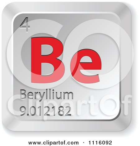 Clipart 3d Red And Silver Beryllium Keyboard Button - Royalty Free Vector Illustration by Andrei Marincas