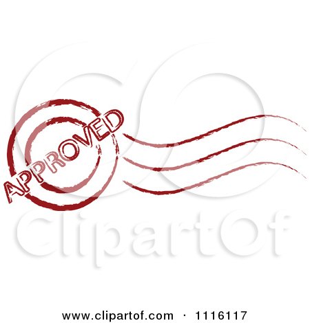 Clipart Red Approved Postmark Stamp - Royalty Free Vector Illustration by Andrei Marincas