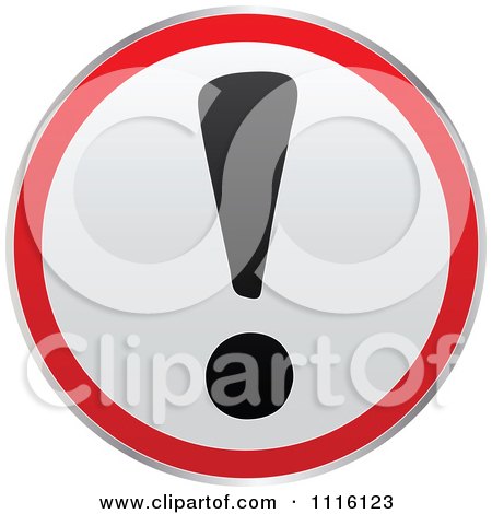 Clipart Round Exclamation Point Attention Sign - Royalty Free Vector Illustration by Andrei Marincas