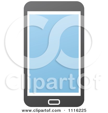 Clipart Blue And Black Touch Screen Smart Cell Phone 1 - Royalty Free Vector Illustration by elena