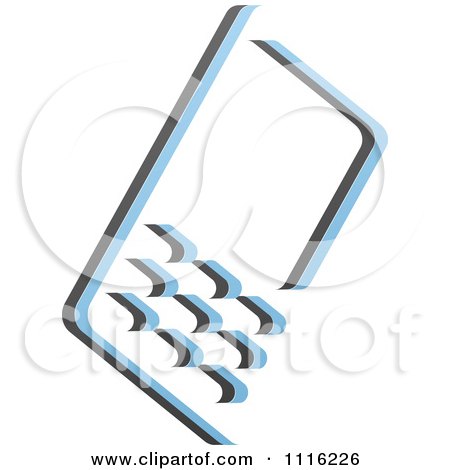 Clipart Blue And Black Cell Phone 2 - Royalty Free Vector Illustration by elena