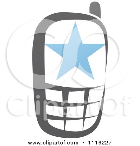 Clipart Blue And Black Cell Phone 3 - Royalty Free Vector Illustration by elena
