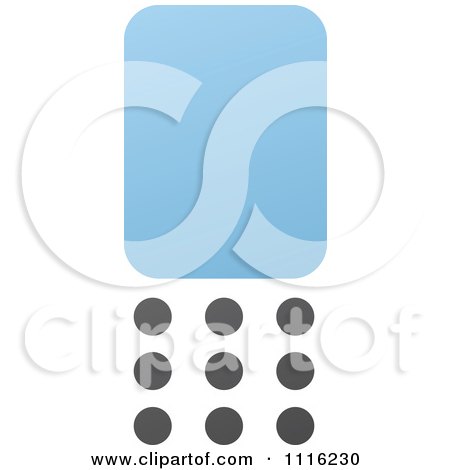 Clipart Blue And Black Cell Phone 6 - Royalty Free Vector Illustration by elena