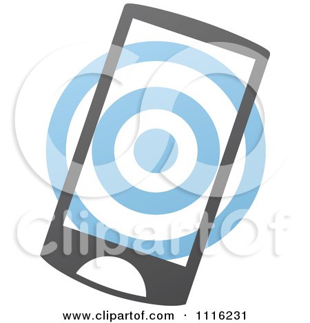 Clipart Blue And Black Touch Screen Smart Cell Phone 2 - Royalty Free Vector Illustration by elena