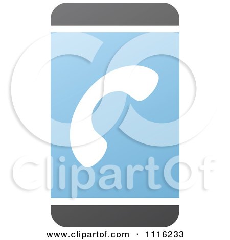 Clipart Blue And Black Touch Screen Smart Cell Phone 3 - Royalty Free Vector Illustration by elena
