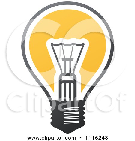 Clipart Filament In A Light Bulb - Royalty Free Vector Illustration by elena