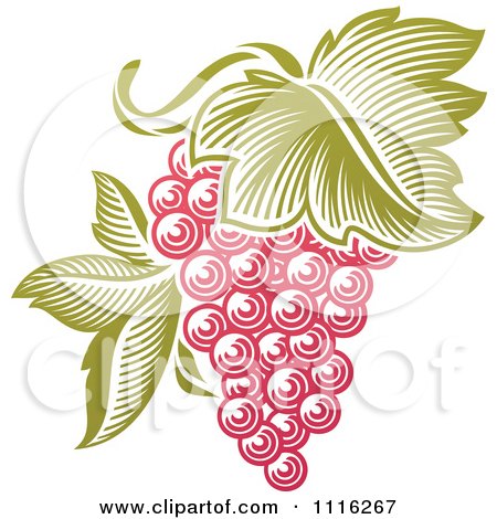 Purple Grapes And Leaves Wine Icon 1 Posters, Art Prints