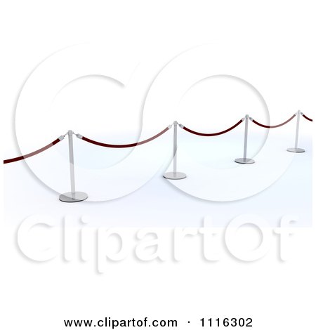 Clipart 3d Velvet Ropes And Silver Poles - Royalty Free CGI Illustration by KJ Pargeter