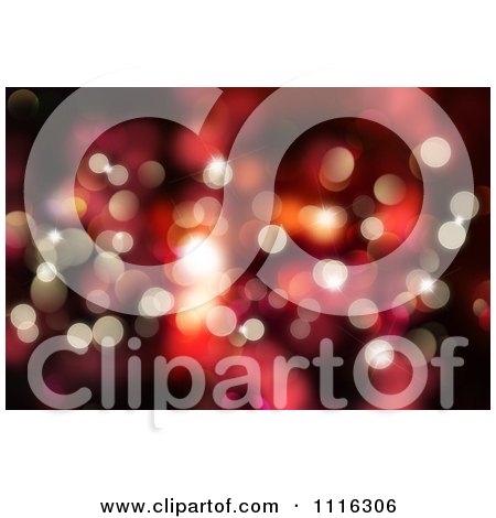 Clipart Red Sparkly Christmas Background - Royalty Free CGI Illustration by KJ Pargeter
