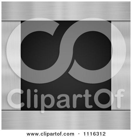Clipart Carbon Fibre Bordered With Brushed Metal - Royalty Free CGI Illustration by KJ Pargeter