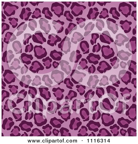 Clipart Seamless Purple Leopard Print Pattern - Royalty Free Vector Illustration by Amanda Kate