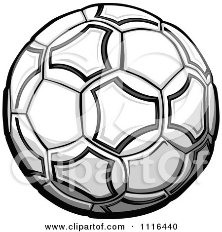 Clipart White Soccer Ball - Royalty Free Vector Illustration by Chromaco